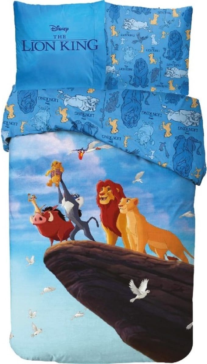 Disney - Lion King - Dekbedovertrek - 140x200 Cm - Eenpersoons - 100% Katoen.