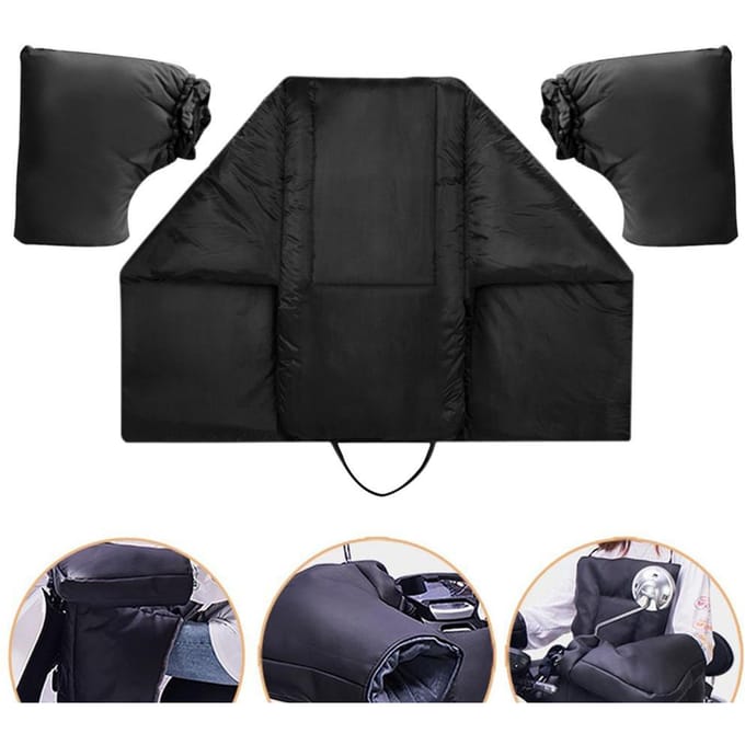 Scooter Schort Cover Been Knie Schort Cover Warm Winddichte Cover voor Motorfiets zwart