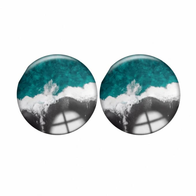 Clip Oorbellen- Milica 2 cm blauw