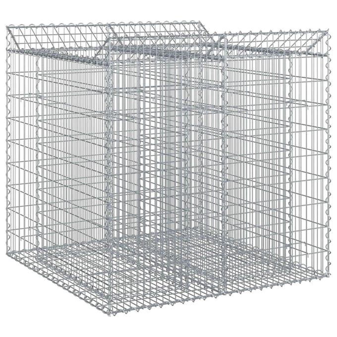 vidaXL - Gabion - verhoogd - bed - 2 - st - 100 - x - 100 - x - 100 - cm - zilver