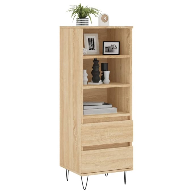 vidaXL - Hoge - kast - 40x36x110 - cm - bewerkt - hout - sonoma - eiken