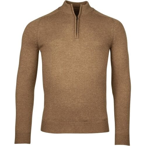 Baileys Trui Half Zip Single Knit Bruin / male