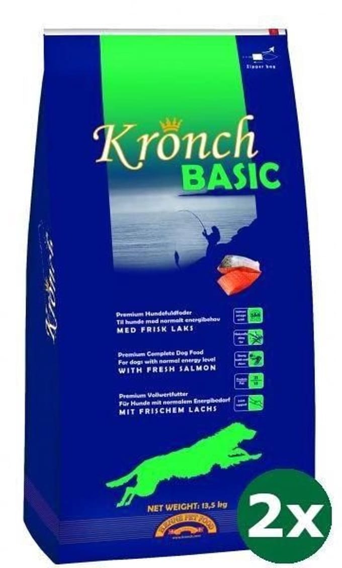 2x13,5 kg Kronch basic adult hondenvoer