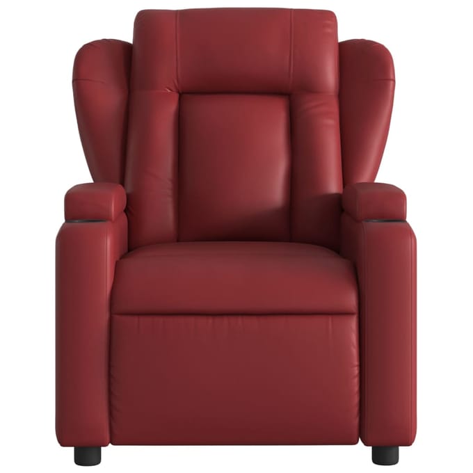vidaXL - Fauteuil - verstelbaar - kunstleer - wijnrood
