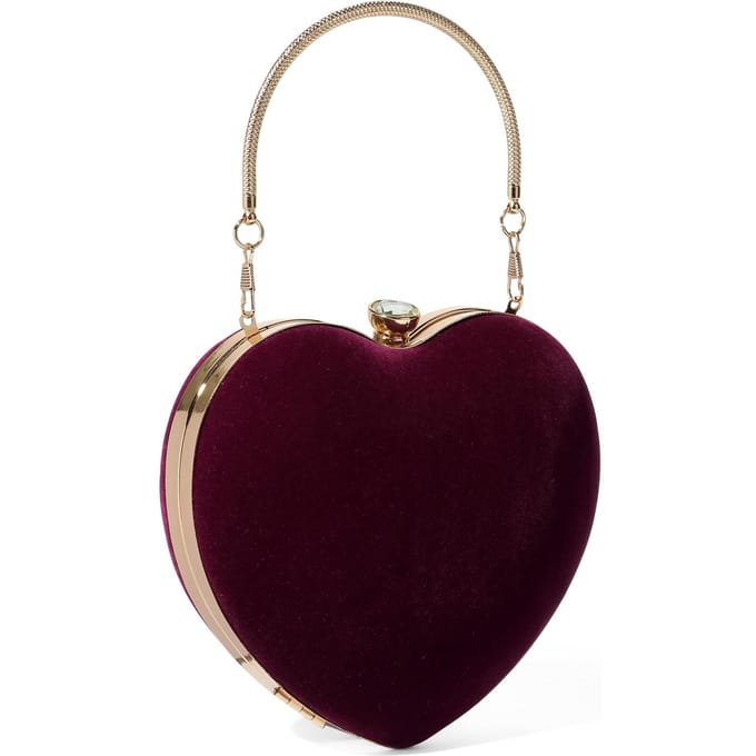 Dames Hartvormige Tas, Bruiloften, Formele Gelegenheden Handtas, Bruiloft Accessoire paars