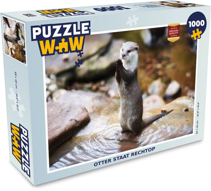 Puzzel Otter staat rechtop - Legpuzzel - Puzzel 1000 stukjes volwassenen