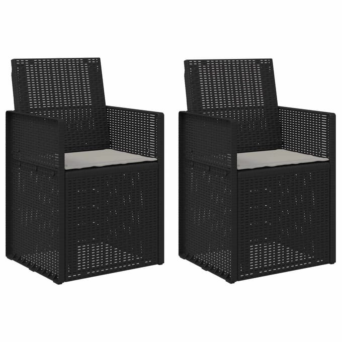 vidaXL - Tuinstoelen - 2 - st - Anthraciet - en - Lichtgrijs - PP