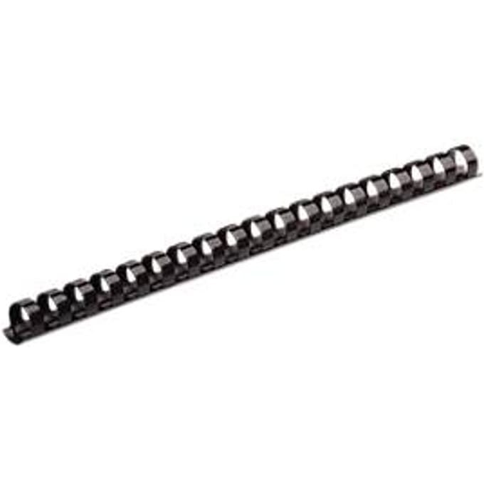 Fellowes plastic inbindruggen, formaat 10 mm, 100 stuks, voor inbindmachines plastic inbindrug zwart, 100