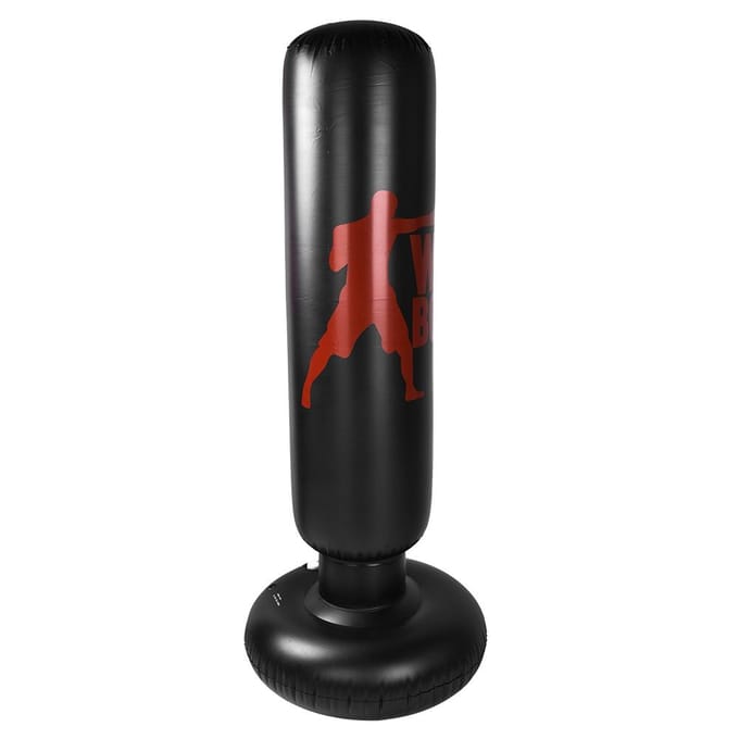 1.6m PVC Opblaasbare Boksen Stoten Trappen Training Tuimelaar Zak Drukverlichting Accessoire black