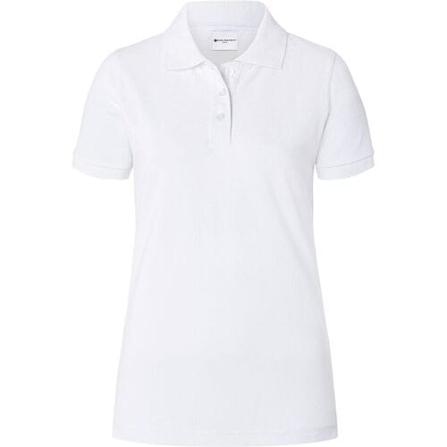 (6 stuks) KARLOWSKY Dames Werkkleding Poloshirt Basic - Wit - maat: S