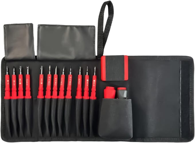Geïsoleerde Schroevendraaier Set - Multitool Schroevendraaier - Elektrische Installaties - 26-in-1 Multifunctioneel - 544 g - Zwart