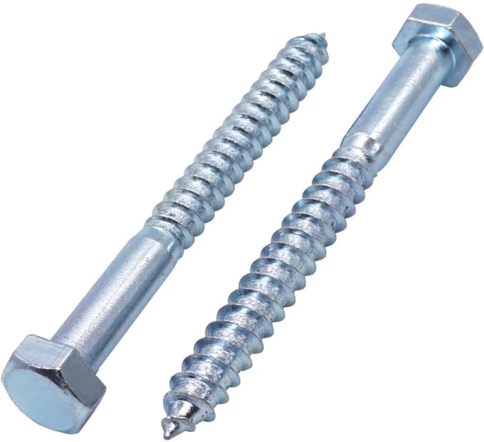 Verzinkte Houtschroeven M12 x 140 mm met Zeskantkop (8 Stuks)