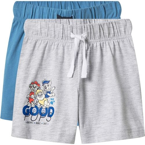 Lidl Set van 2 kinder shorts Paw Patrol (Blauw/lichtgrijs, 122/128)