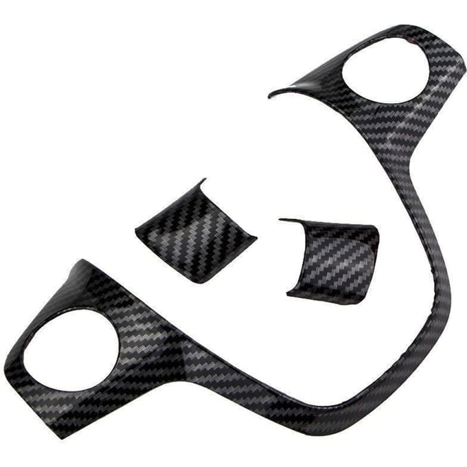3PCS koolstofvezel stuurhoes geschikt voor Ford Focus Escape Kuga C-Max black