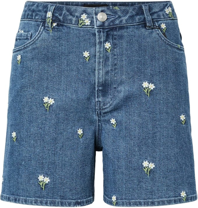Pieces Denim short PCFLORA HW
