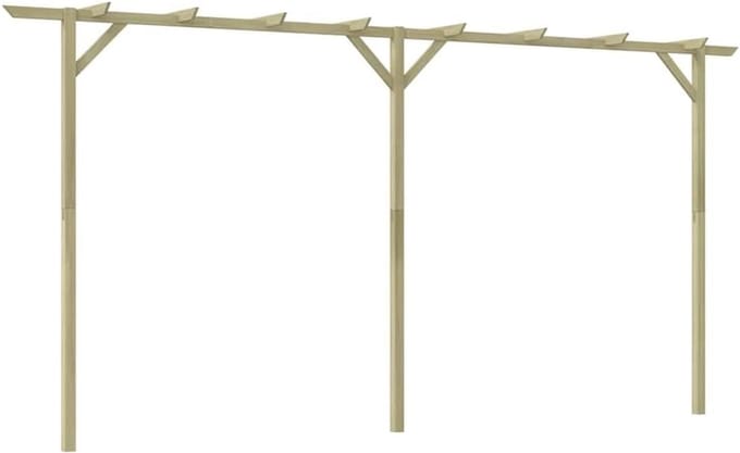 Houten Pergola voor Klimplanten - Rozenboog Tuinstructuur met Schuurdak