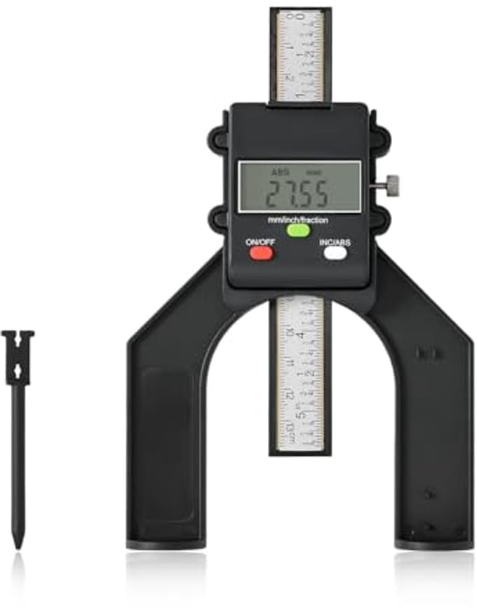 Dieptemeter 0-80 mm met digitaal LCD-display voor houtbewerking en machinebouw
