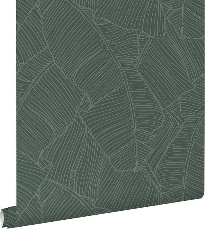 ESTAhome behang bladeren donkergroen - 50 x 900 cm - 130935