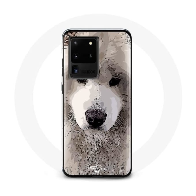 Case voor Samsung Galaxy S20 Ultra Samojeed grijze hondenras grijs