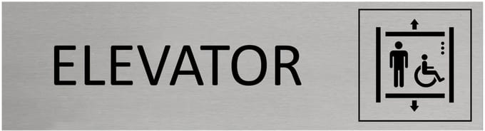 CombiCraft Aluminium deurbordje Elevator 165x45mm met tape - per stuk