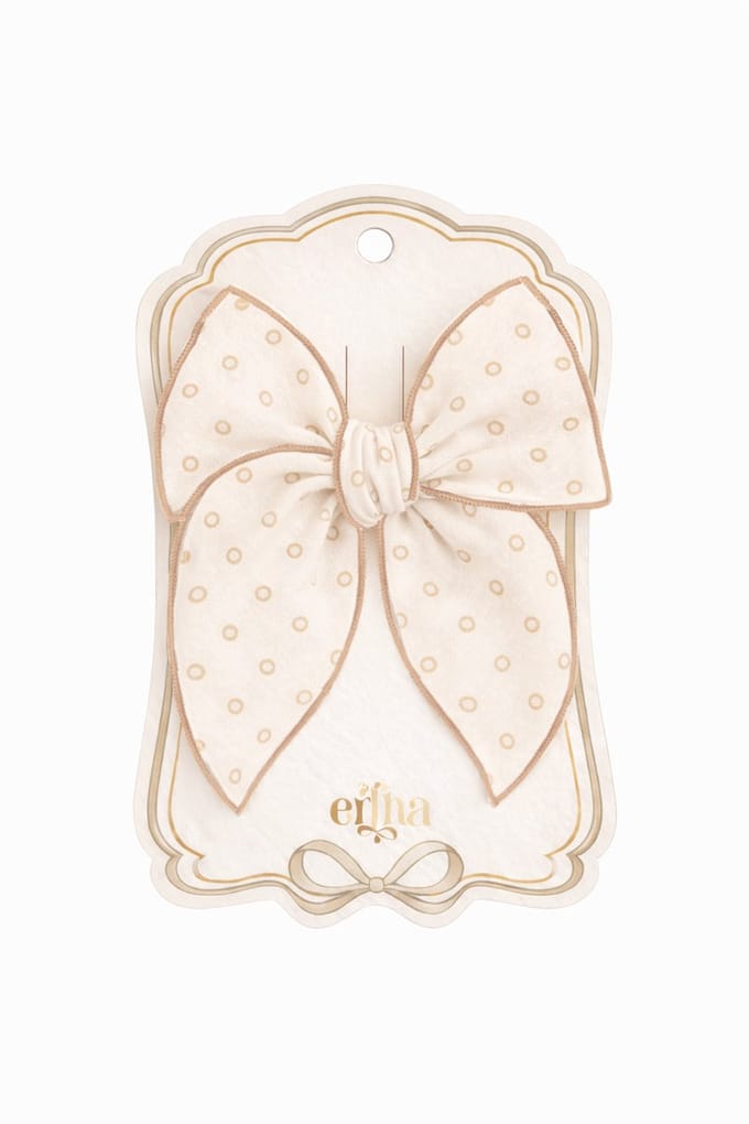 Mrs Ertha Fable Haarclip met Strik - Neutral Dots