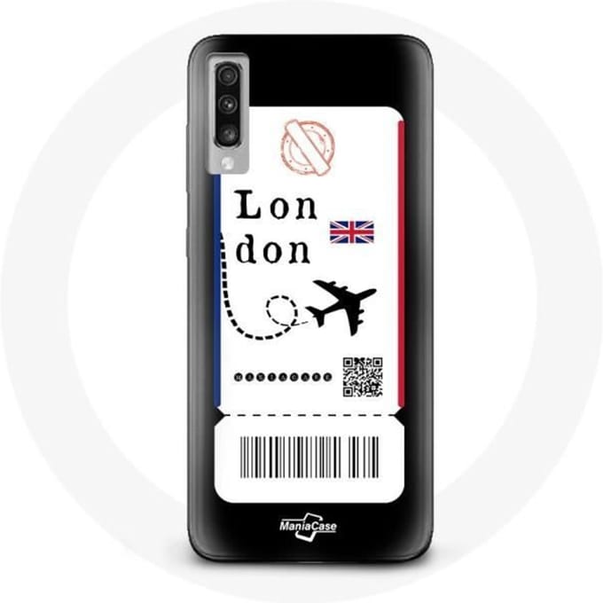 Hoesje voor Samsung Galaxy A70 Londen vliegticket