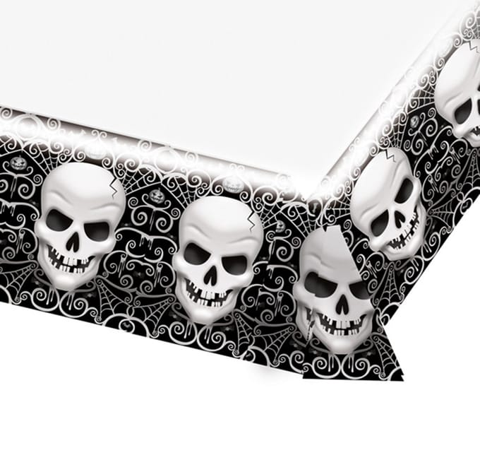 AMSCAN - Halloween Schedel Plastic Tafelkleed 137 x 259 cm