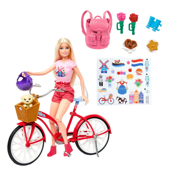 Barbie met fiets Holland