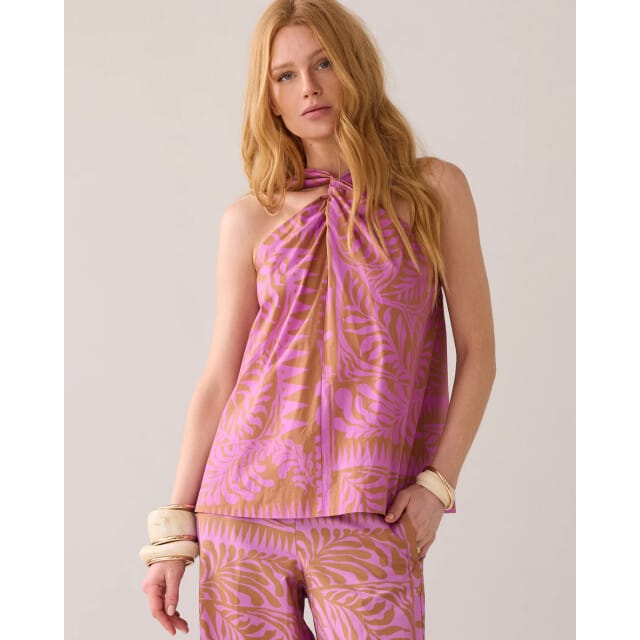 Summum Woman Top Two Tone Print Cyclaam Größe: 36 | Blusen Outlet | Damen