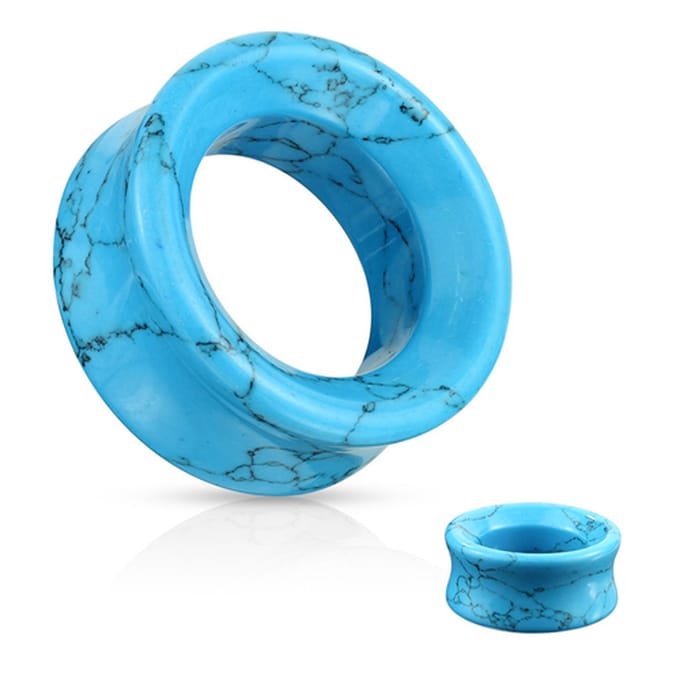 6 mm Double-flared tunnel Turquoise - LMPiercings