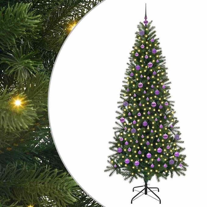 vidaXL - Kunstkerstboom - Groen - 210 - cm - PE - en - PVC