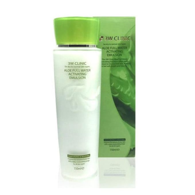3W Clinic Aloë Volledig Water Activerende Emulsie – 150ml green