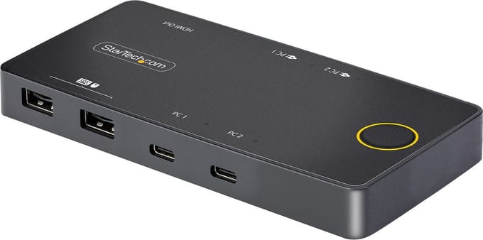 StarTech.com C2-H46-UC2-PD-KVM KVM-switch Zwart