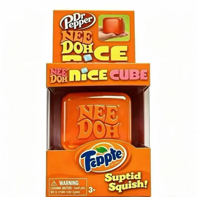 Schylling Needoh Nice Cube Sensorische Maltose Stressverlichter Fidget Tool voor Angst & Focus Bureau Sensorische Kubus voor Volwassene & Kind