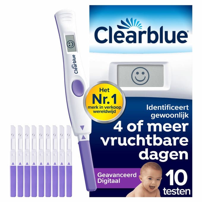 2x Clearblue Ovulatietest Digitaal Geavanceerd 10 stuks