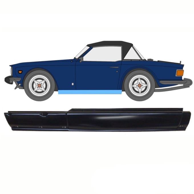 Volledige dorpel voor Triumph TR6 1969-1976 / Links