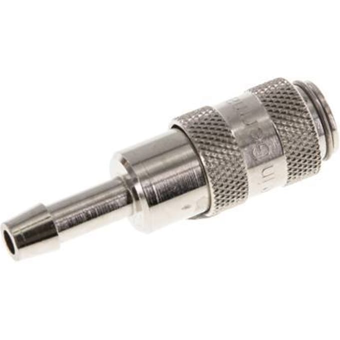 Vernikkeld Messing DN 2.7 (Micro) Luchtkoppeling Snelkoppeling 4 mm Slangpilaar