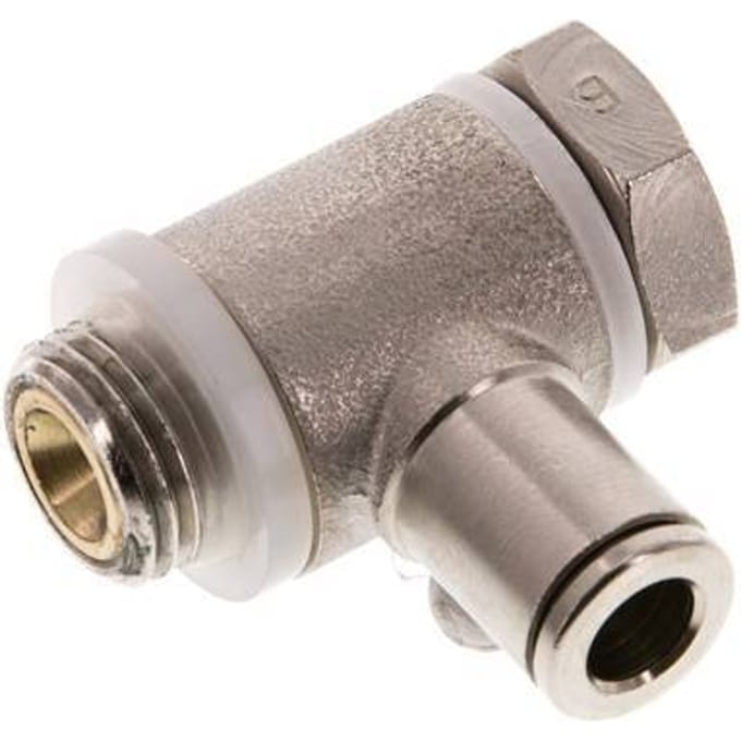 L-stuk Regelventiel 6 mm - G1/4'' Regeling-Uit Messing Sleufschroef Banjo
