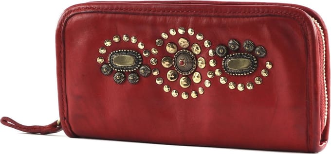 CAMPOMAGGI Leren Portemonnee Cassiopea Wallet Rosso Rood