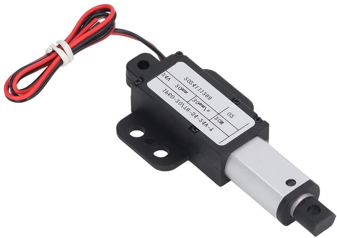 Lineaire Actuator - Elektrische Motor - Automatisering Projecten - Compacte Kracht - 20N Stuwkracht - Grijs