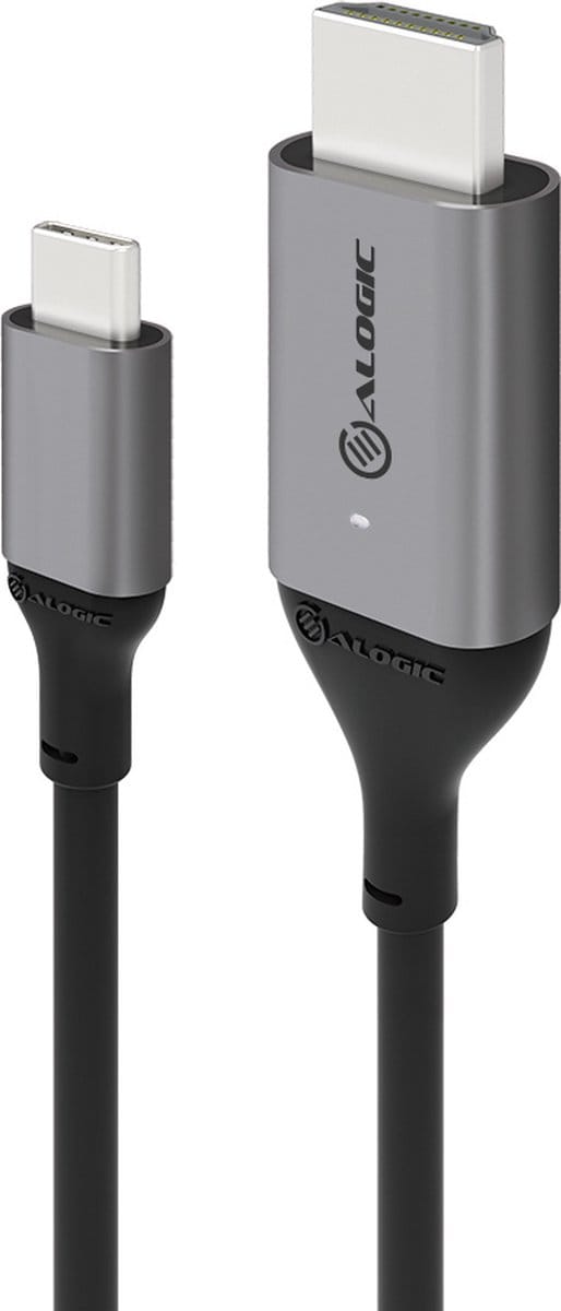 ALOGIC ULCHD02-SGR video kabel adapter 2 m HDMI Type A (Standaard) USB Type-C Zwart, Grijs