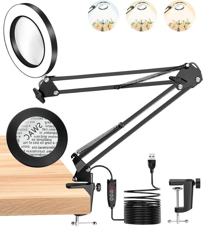 Loeplamp met Standaard - Lamp met Led Verlichting - robuust