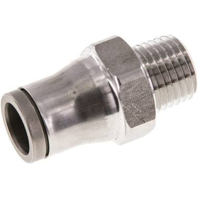 10mm x 1/4'' NPT RVS Insteekfitting Buitendraad FKM