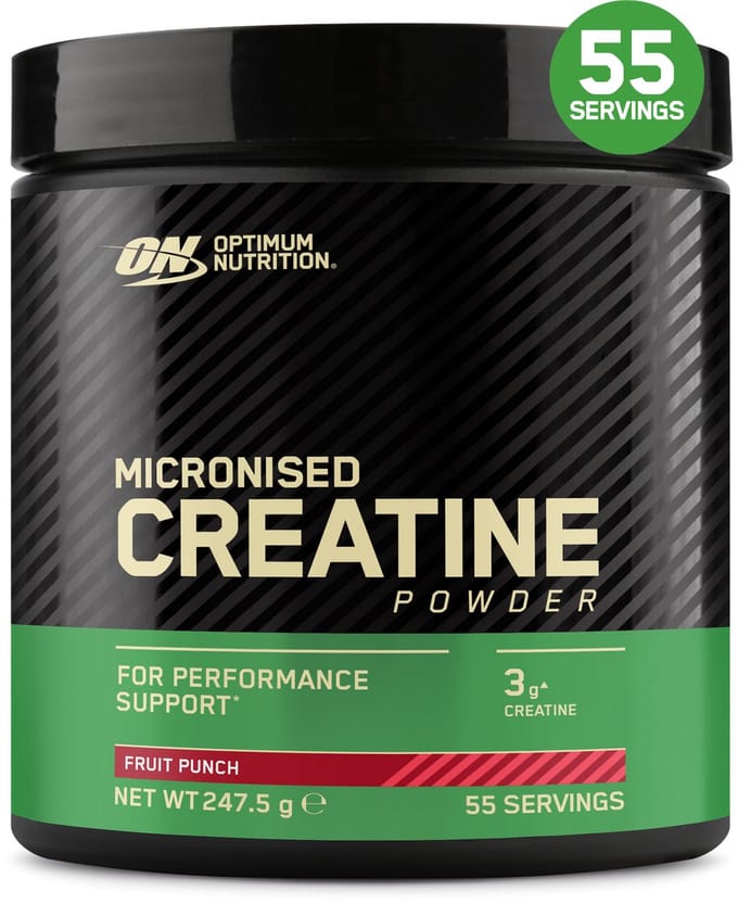 Optimum Nutrition Micronized Creatine Powder - Fruit Punch Creatine Poeder - Creatine Monohydraat - 247 gram (55 doseringen)