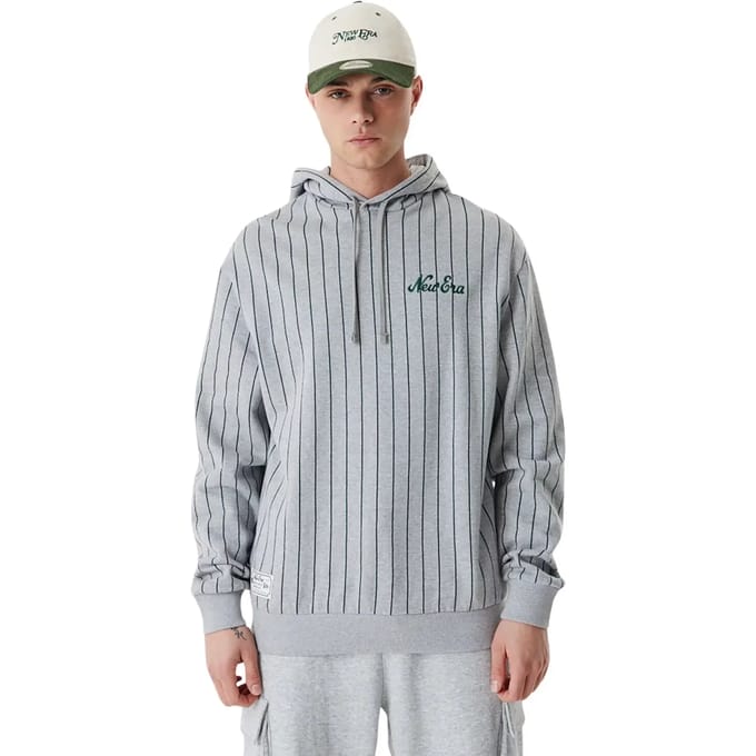 New Era Printstripe Hoodie Grijs M Man