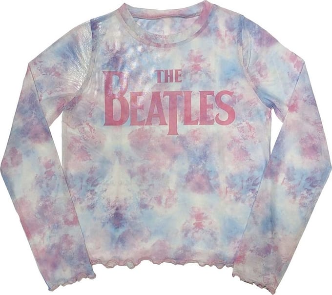 The Beatles - Drop T Logo Longsleeve top - M - Blauw/Roze