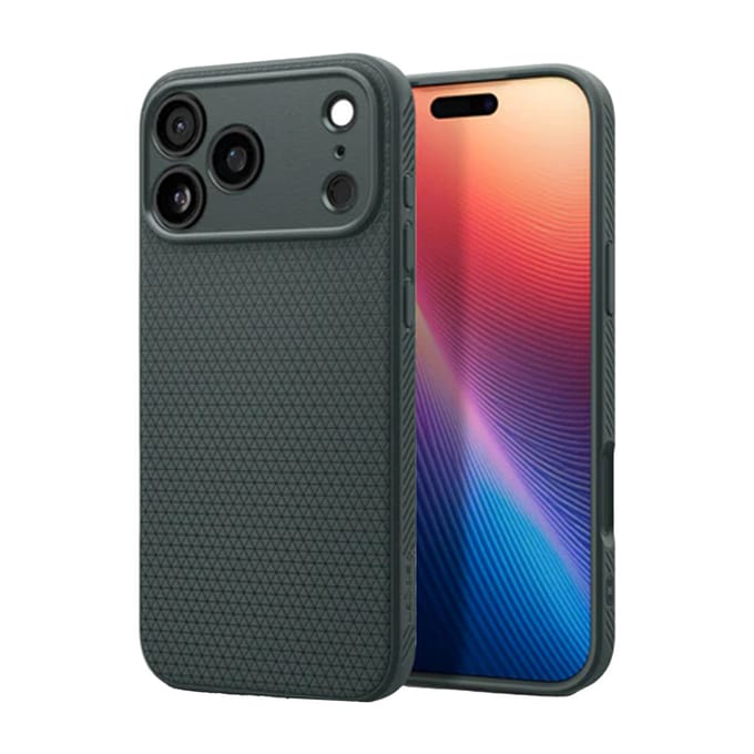 Spigen Liquid Air Hoesje Geschikt voor Apple iPhone 17 Pro Max - Back Cover Flexibel TPU Matte Groen