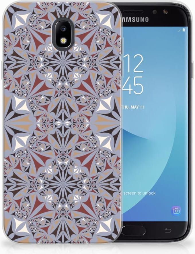 Samsung Galaxy J7 2017 | J7 Pro TPU Siliconen Hoesje Flower Tiles