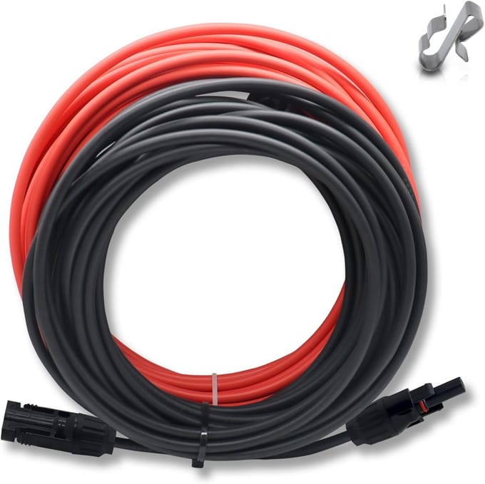 Zonne-energie Verlengkabel 4 mm² - Waterdichte Stekker IP68, Diverse Lengtes