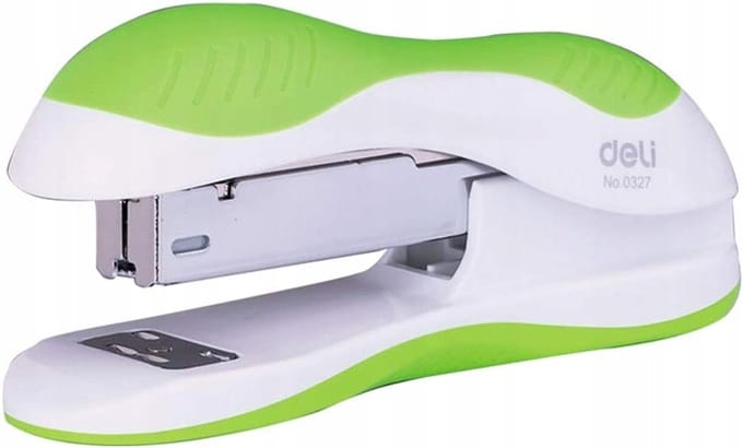 Deli Nietmachine Wit-Groen tot 25 Vel - Compact en Ergonomisch
